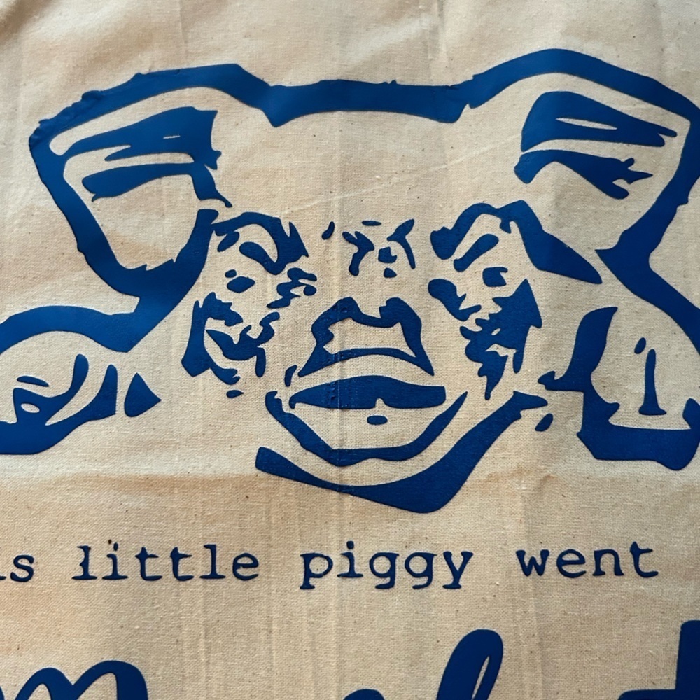 Cloth shopping bag- this little piggy went to market- new - Picture 2 of 5